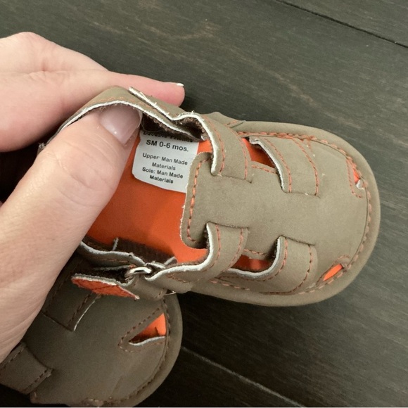 Baby Brown and Orange Sandals - Picture 2 of 2
